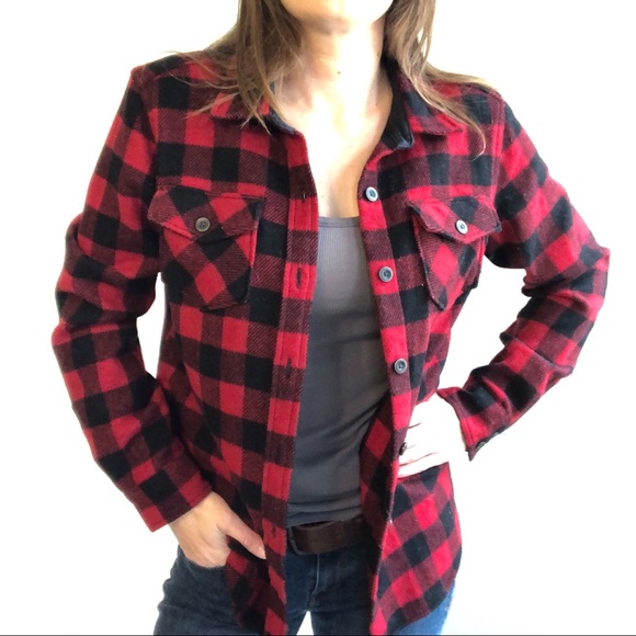Eddie Bauer Jackets & Blazers - Eddie Bauer Wool Buffalo Plaid shirt jacket